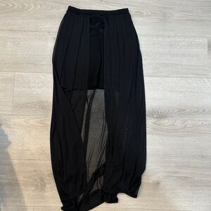 Elegant Black Sheer Women's Skirt